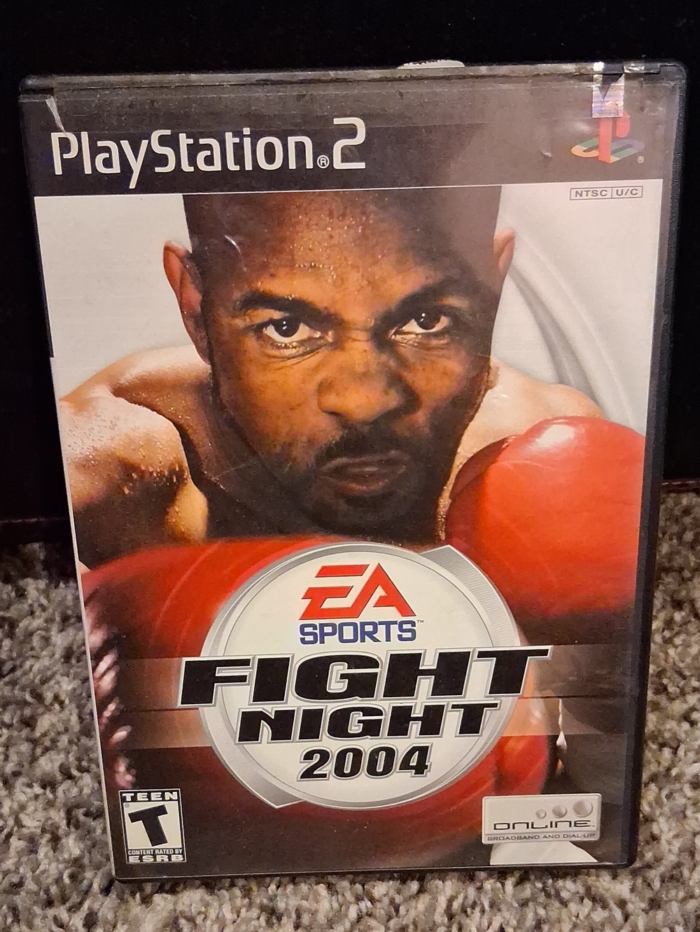 Sony PlayStation 2 Fight Night 2004 - Black & Red Artwork